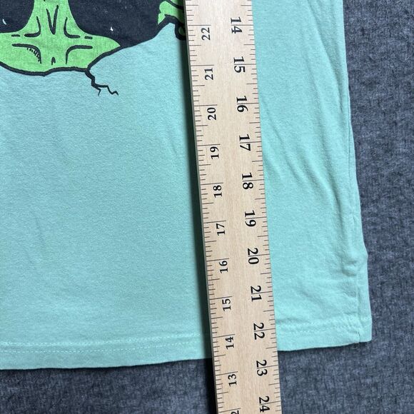 No Bad Vibes Alien T-shirt Youth Large (14-16) Green 100% Cotton Amsterdam - Picture 5 of 5